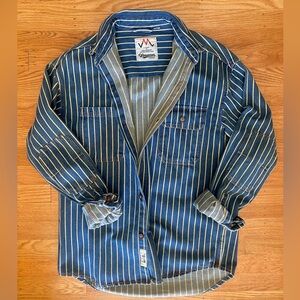 Vimanron Navy Striped Men's Casual Shirt